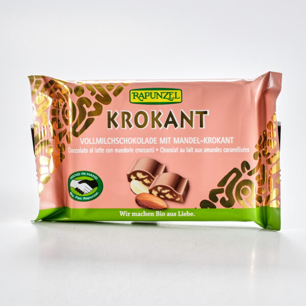 Piimašokolaad krõbemandliga 100g Rapunzel